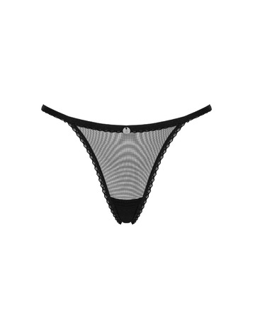 Трусики Obsessive Celia Noir crotchless thong M/L