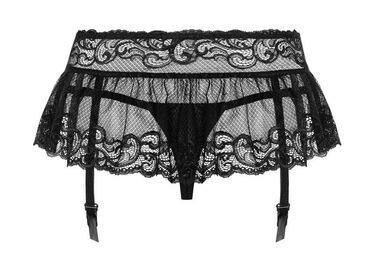 Пояс для панчіх чорний Obsessive 830-GAR-1 garter belt L / XL