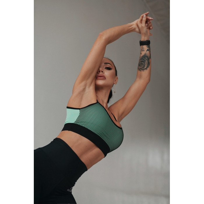 Жіночий топ Fitzona Flourescent Green Top With Fishnet