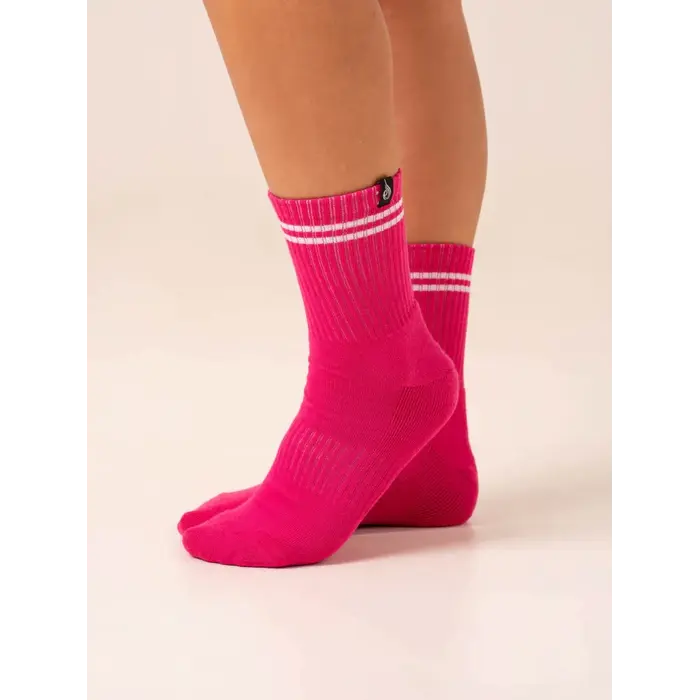 Носки Ryderwear Stripe Crew Socks - Hot Pink