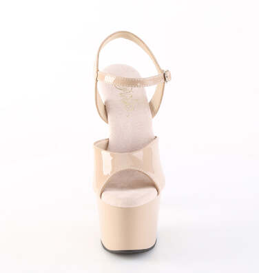 Босоніжки Adore-709 на підборах 7 дюймів, ремінець на щиколотці 2 3/4 дюйма, колір тілесного кольору