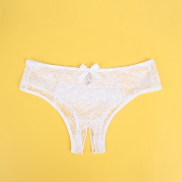 Мереживні труси з доступом Star Night, білі, M