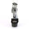 Босоніжки Pleaser Delight-625 на підборах 6 дюймів, босоніжки PF d'Orsay 1 3/4 дюйма з RS, блискавка ззаду, чорні замшеві/чорні