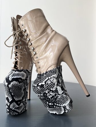 Захисти для Платформи Взуття Animal Print для Pole Dance Heels Захист та Стиль - пітон