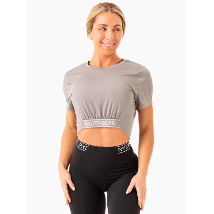 Топ Level Up Cropped T-Shirt - Steel Grey