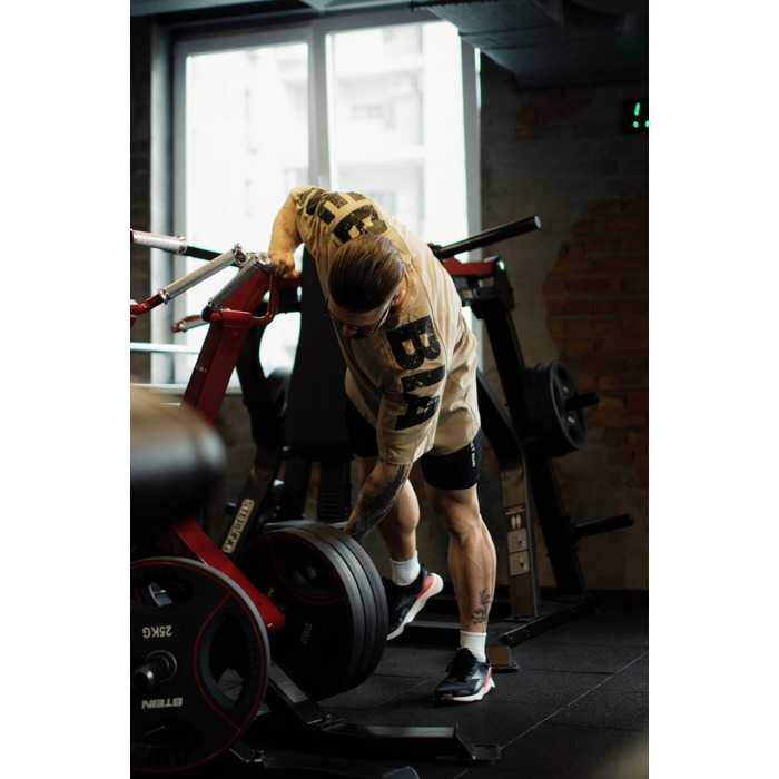 Футболка Nebbia Oversized T-shirt LIFTING CLUB Light Brown 353