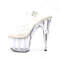 Босоніжки Pleaser Adore-708LS на підборах 7 дюймів, босоніжки з ремінцем на щиколотці 2 3/4 дюйма з лінією RS Line, прозорі
