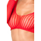 Комплект из двух частей с рукавами и мини-юбкой 2PC CROCHET BODYSTOCKING RED, OS