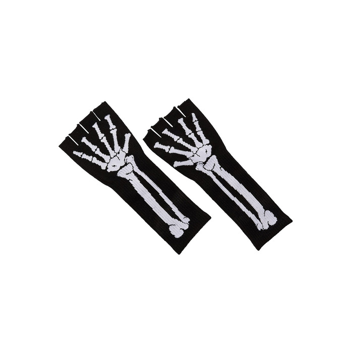 Рукавички без пальців Leg Avenue Skeleton Fingerless Gloves, чорні, O/S