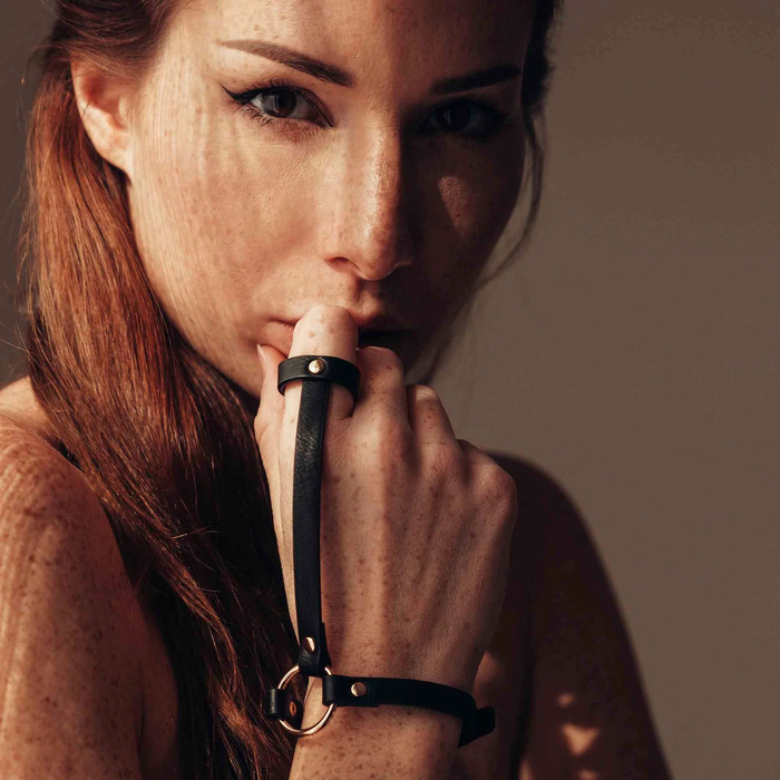 Браслеты на запястье и палец MAZE Bijoux Indiscrets черные, OS