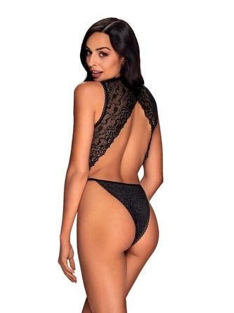 Елегантне сексуальне боді Obsessive Elisetta чорне, L/XL