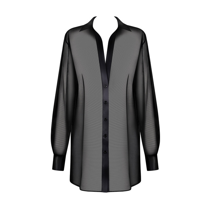 Сексуальный халат-рубашка Obsessive Stellya babydoll black M/L