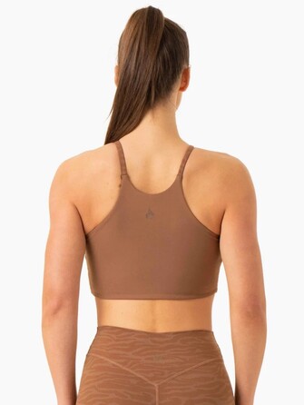 Топ Transform Reversible Sports Crop - Chocolate Zebra