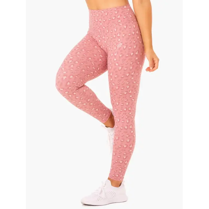 Леггинсы Ryderwear Hybrid Full Length Leggings - Pink Leopard