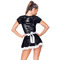 Костюм покоївки Black Level Vinyl Maid's Dress з вінілу, чорно-білий, M