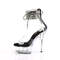 Босоніжки Pleaser Delight-624RS *6 дюймів на підборах, 1 3/4 дюйма з манжетою на щиколотці PF RS, блискавка ззаду, чорні/прозорі