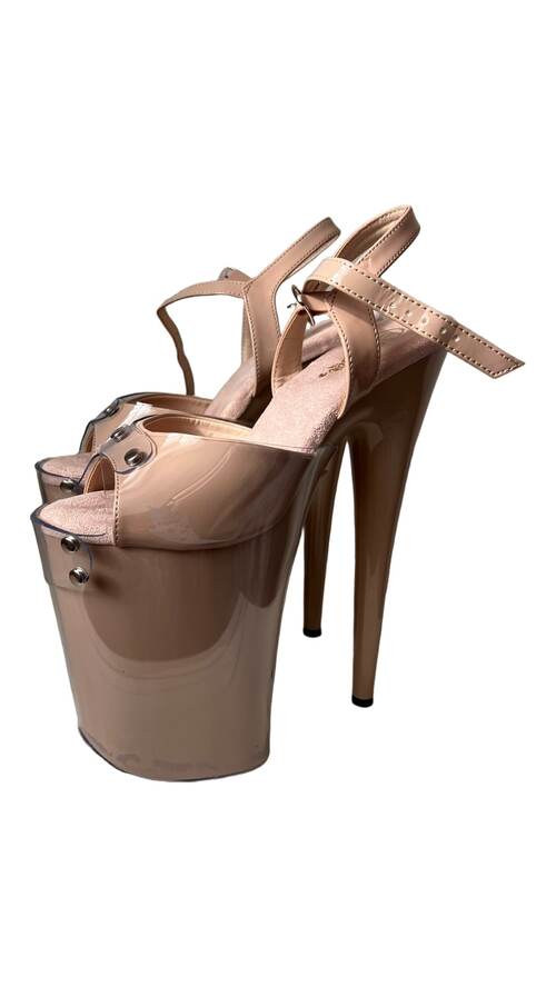 Захист посилений силіконовий прозорий на стріпи з відкритими пальчиками з заклепками