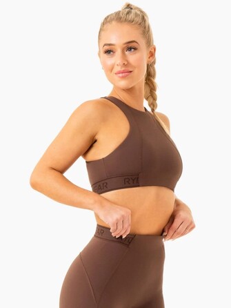 Топ Level Up High Impact Sports Bra - Chocolate