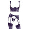 Комплект білизни із трьох предметів з мережива та оксамиту Shelf Bra Set 85B/LShelf Bra Set 80B/M