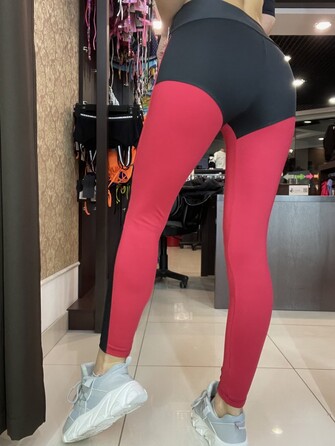 Легінси MyAngel Imitation Black Shorts on Buttocks Red/Black