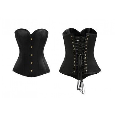 Корсет еротичний UPKO розмір S, атласний, чорний