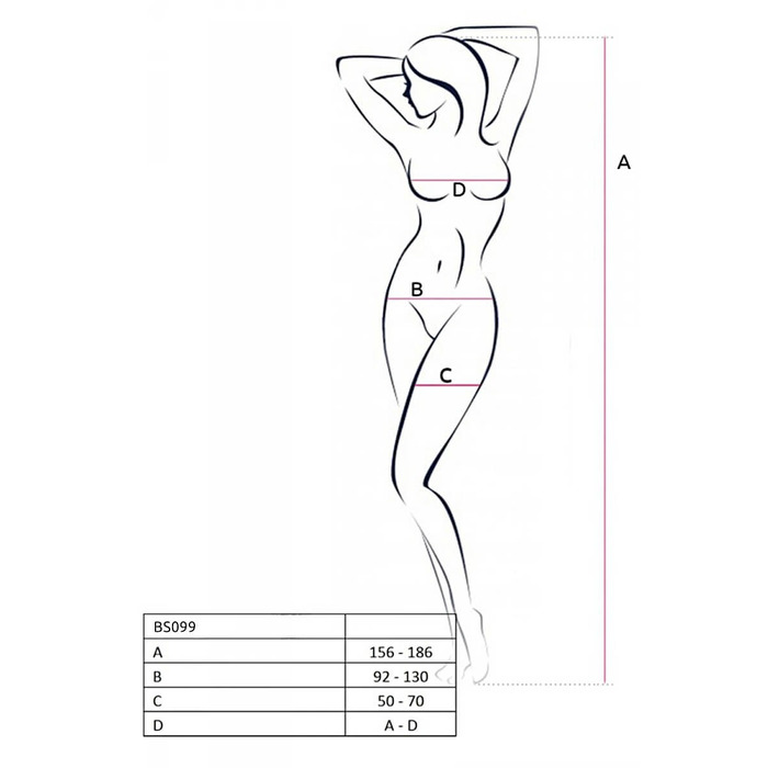 Ажурний бодістокінг з відкритим доступом Passion BS099 white