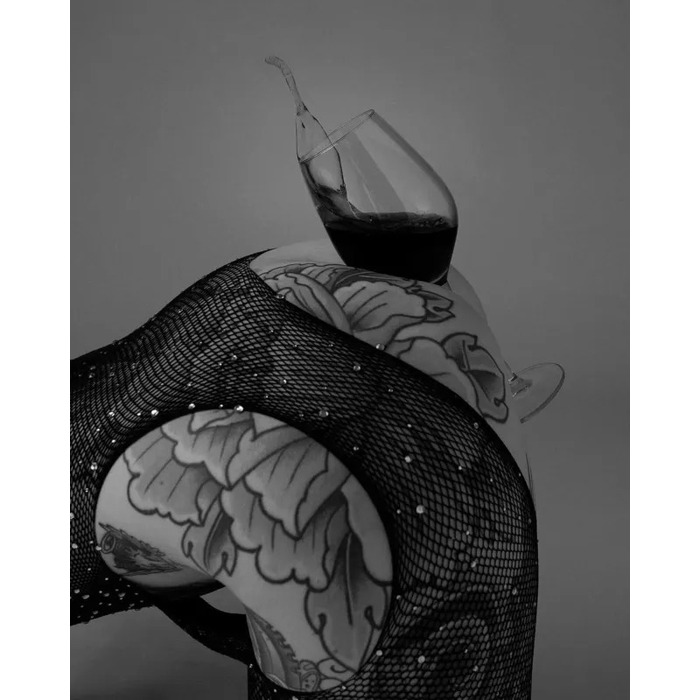 Колготки з імітацією панчох Leg Avenue в стразах, червоні