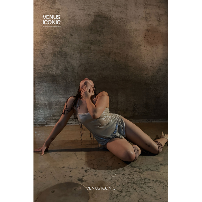 Сукня Venus Iconic METALLIC GLOW для танців з ефектом мокрого металу