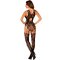 Комбінезон сітка з візерунком Obsessive F239 чорний, S/M/L