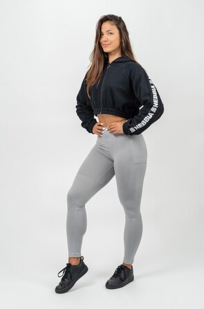 Худі Nebbia Cropped Zip-Up Hoodie Iconic Black 254