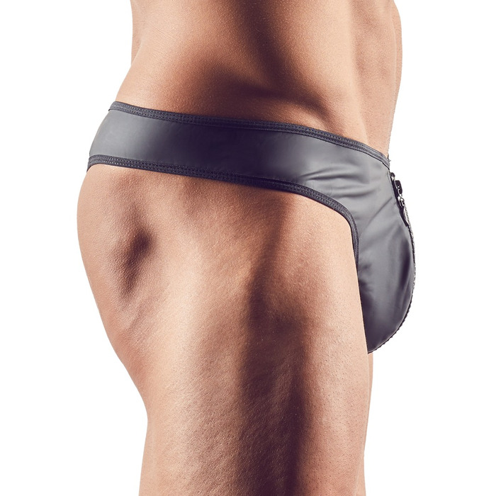 Мужские стринги со стразами по молнии Sven Joy Ment Men's String, черный, M