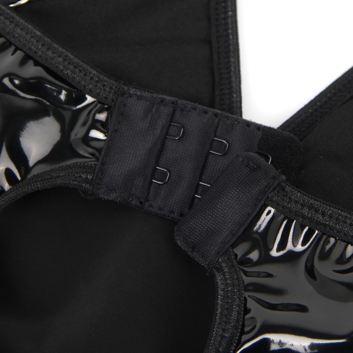 Платье с чокером, глянцевое Star Night Wet Look с имитацией винила, черное, S