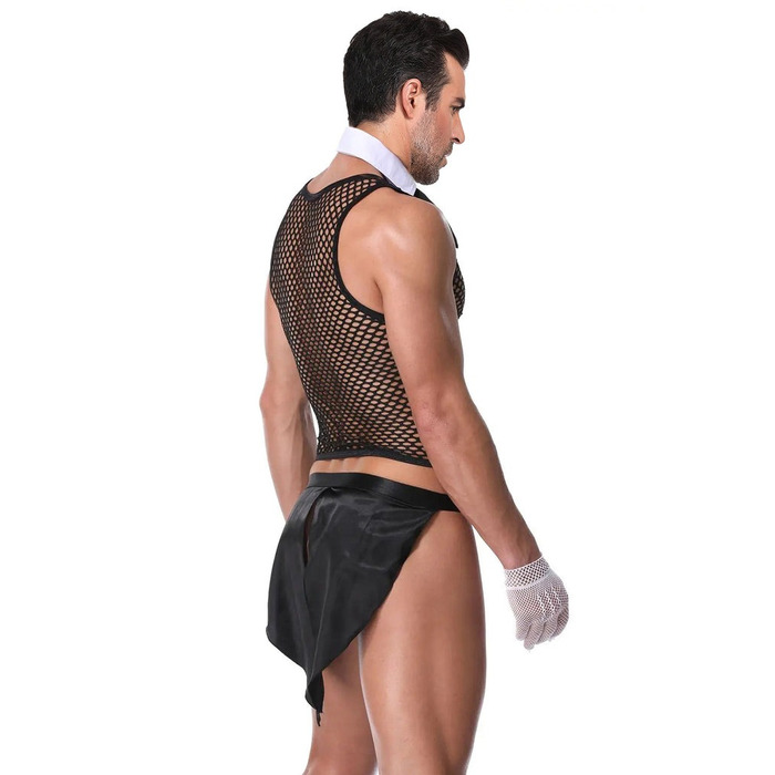 Черный мужской сексуальный комплект нижнего белья Star Night Valet, 4 предмета (без коробки )