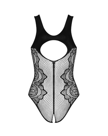 Боді з відкритим доступом Obsessive Teddy B335, мереживне, чорне, S/M/L