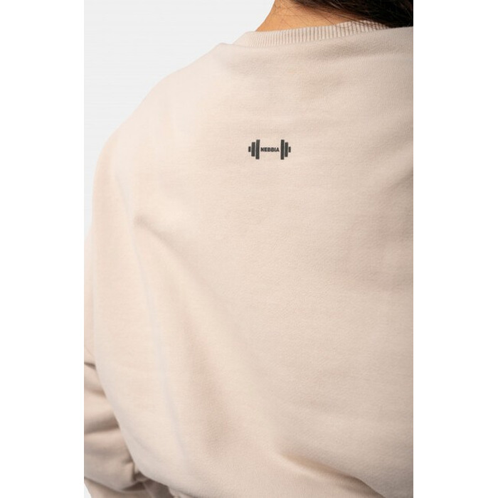 ТОЛСТОВКА LOOSE FIT SWEATSHIRT 'FEELING GOOD' CREAM 420