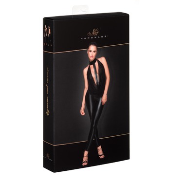 Комбинезон Noir Handmade F223 с полупрозрачным верхом и чокером, черный, XXL