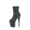 Чоботи Pleaser Flamingo-1031GM *8-дюймовий каблук, 4-дюймові черевики з відкритим носком, блискавка ззаду, чорні
