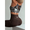 ТОП MILITARY BROWN TOP WITH TULE  CUTOUT 14323