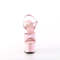 Босоножки Pleaser Adore-709. Каблук 7 дюймов, ремешок на щиколотке 2 3/4 дюйма. Босоножки с ремешком на щиколотке, нежно-розовые.
