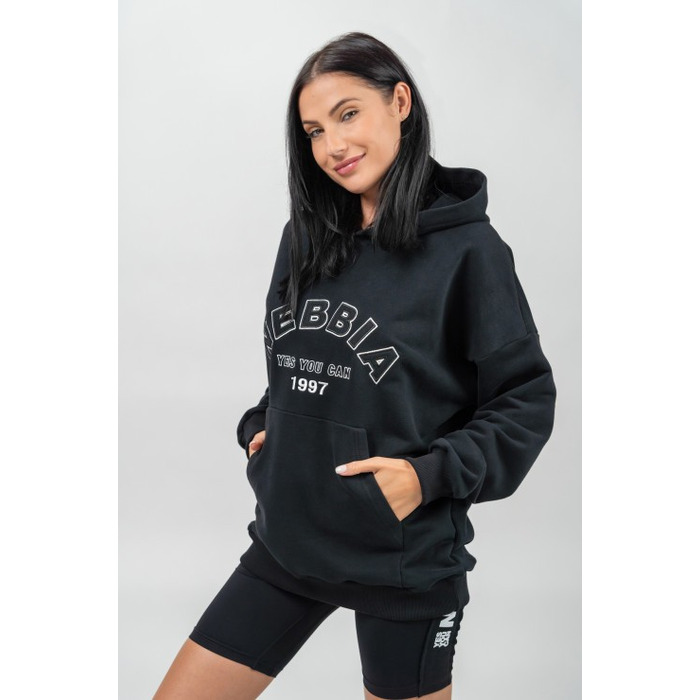 Худі Nebbia Branded Oversized Hoodie Gym Rat Black 256