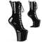 Чоботи Pleaser Boots Craze-1040 без підборів, 8 дюймів, зі шнурівкою спереду, 3 дюйми, чорні