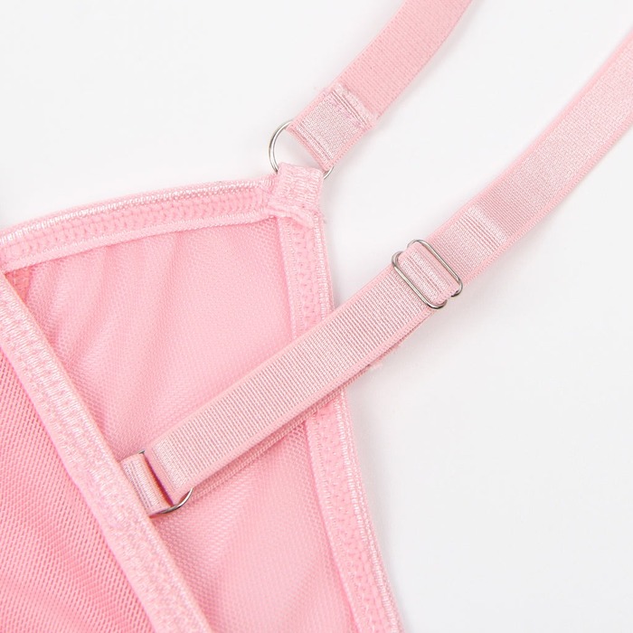 Сексуальний рожевий комплект Star Night з декоративними стразами та ланцюжками, M