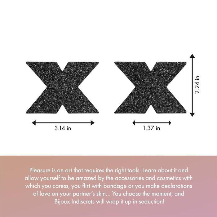 Пестиси у вигляді хрестів Bijoux Indiscrets, чорні