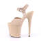 Босоножки Pleaser Flamingo-808N. Каблук 8 дюймов, ремешок на щиколотке 4 дюйма. Бежевый.