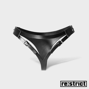 Трусики зі шкіри RESTRICT Dominus матові, чорні