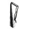 F61431 батіг з силікону ручка 3 кульки FLOGGER BLACK METAL