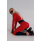 ЛЕГІНСИ RED LEGGINGS WITH BLACK BELT AND LEGS PRINT 14688