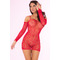 СУКНЯ В сіточку BAD INTENTIONS FISHNET DRESS RED, OS
