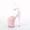 Босоніжки Pleaser Flamingo-868 *8 дюймів на підборах, 4 дюйми з закритим ремінцем на щиколотці, рожево-білі