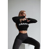 ТОП Nebbia LONG SLEEVE THUMBHOLE SPORTY CROP TOP BLACK 585 ТОП Nebbia LONG SLEEVE THUMBHOLE SPORTY CROP TOP BLACK 585